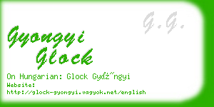 gyongyi glock business card